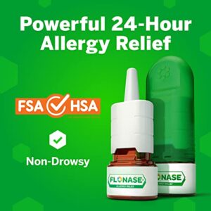 Flonase Allergy Relief Nasal Spray, 24 Hour Non Drowsy Allergy Medicine, Metered Nasal Spray - 72 Sprays - Fall and Seasonal Allergy Relief