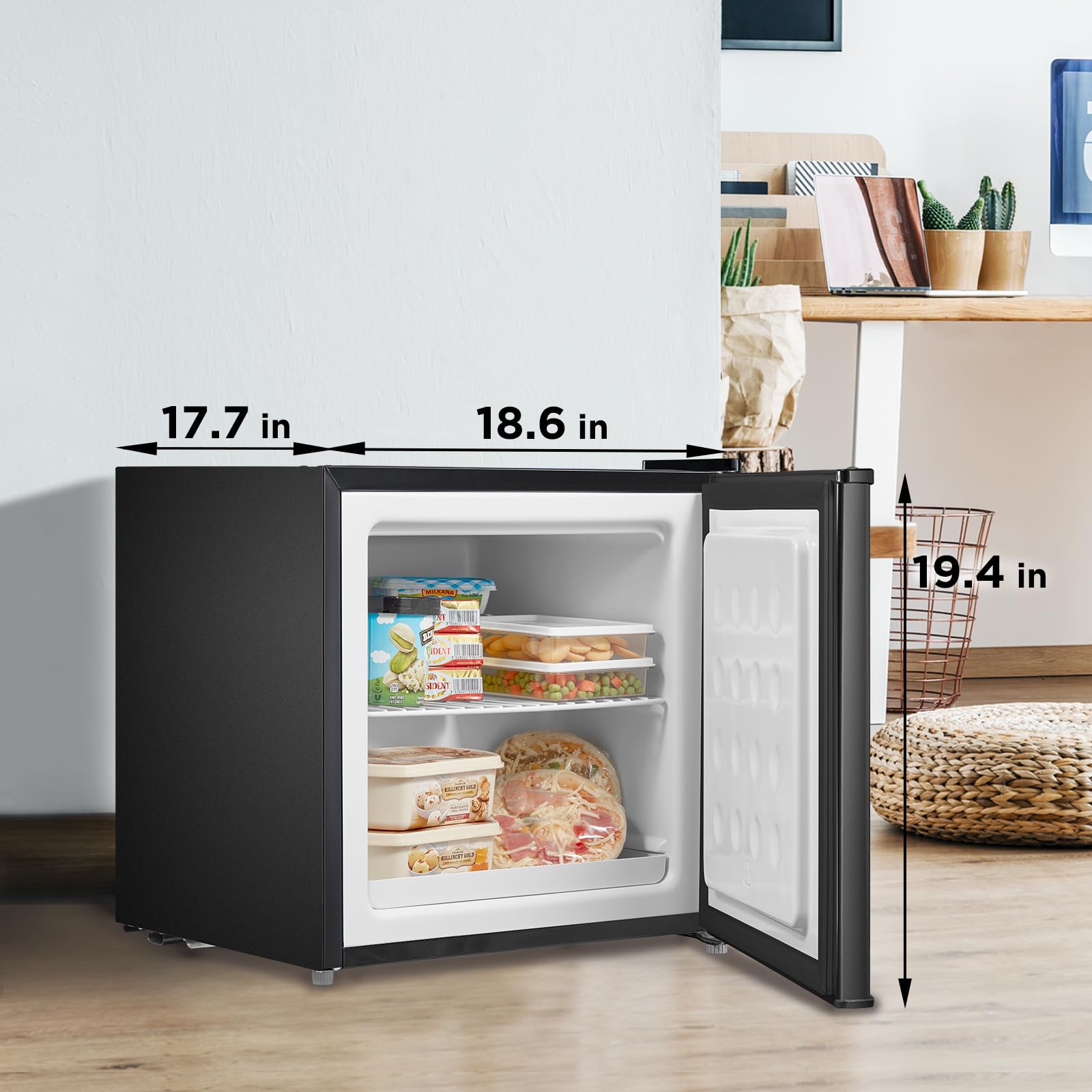 Midea MRU01M3ABB Freezer, 1.1 Cu.ft, Black, 30 Pounds