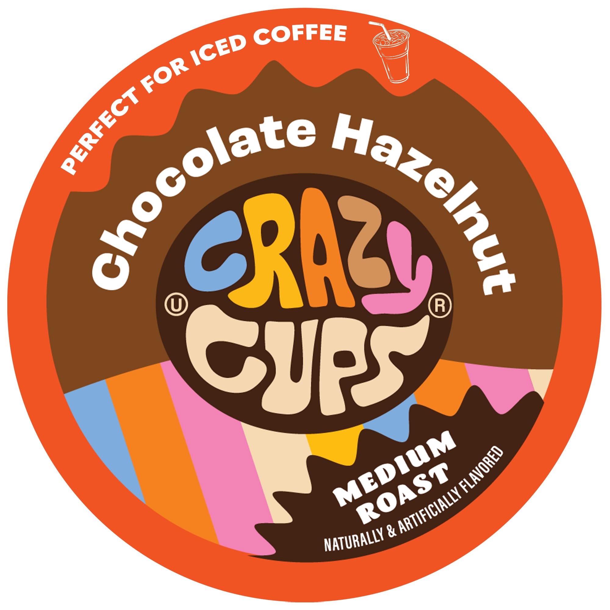 Crazy Cups Flavored Hot or Iced Coffee for Keurig K-Cup Machines, Better Than Hazelnut, Recyclable Pods, 22 Count