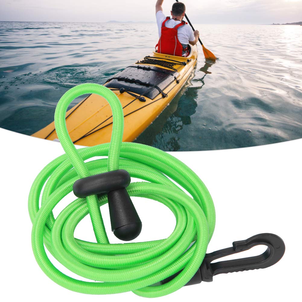 VBESTLIFE Life Kayak Paddle Leash, 50in Bungee Rope Fishing Rod Leash Cord Canoe Paddle Leash(Green)