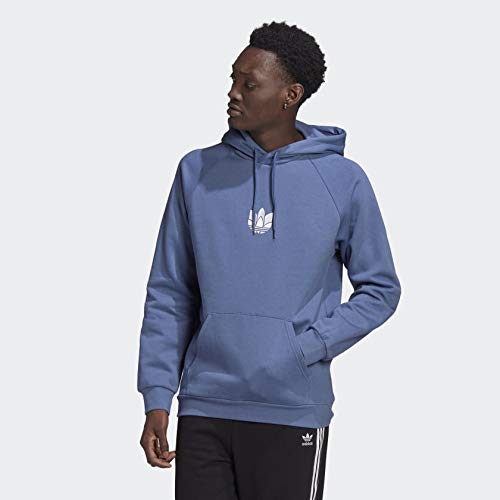 adidas LOUNGEWEAR Adicolor 3D Trefoil Graphic Hoodie Men's, Blue, Size S