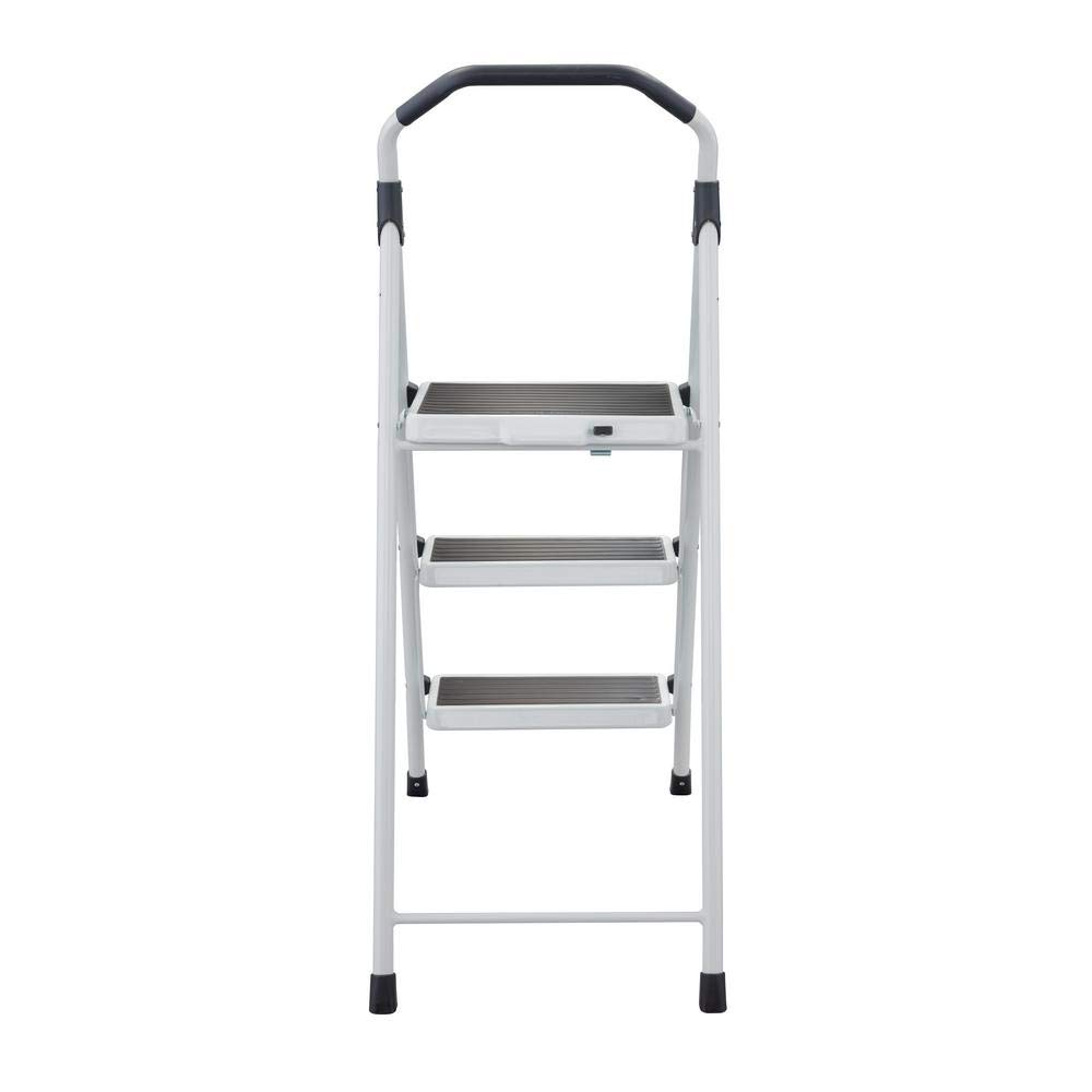 Gorilla Ladders 3-Step Steel Lightweight Step Stool Ladder 225 lbs. Load Capacity Type II Duty Rating