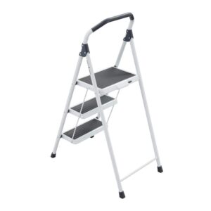 Gorilla Ladders 3-Step Steel Lightweight Step Stool Ladder 225 lbs. Load Capacity Type II Duty Rating