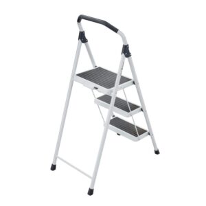 Gorilla Ladders 3-Step Steel Lightweight Step Stool Ladder 225 lbs. Load Capacity Type II Duty Rating