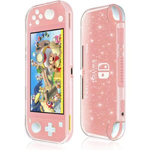 moxiaomo protective case, liquid crystal glitter bling soft tpu cover with shock-absorption and anti-scratch protective case-for nintendo switch lite 2019