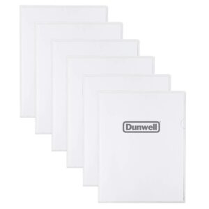 dunwell clear plastic file folder sleeves, 36 pack, 8.5x11 letter size, acid-free poly plastic