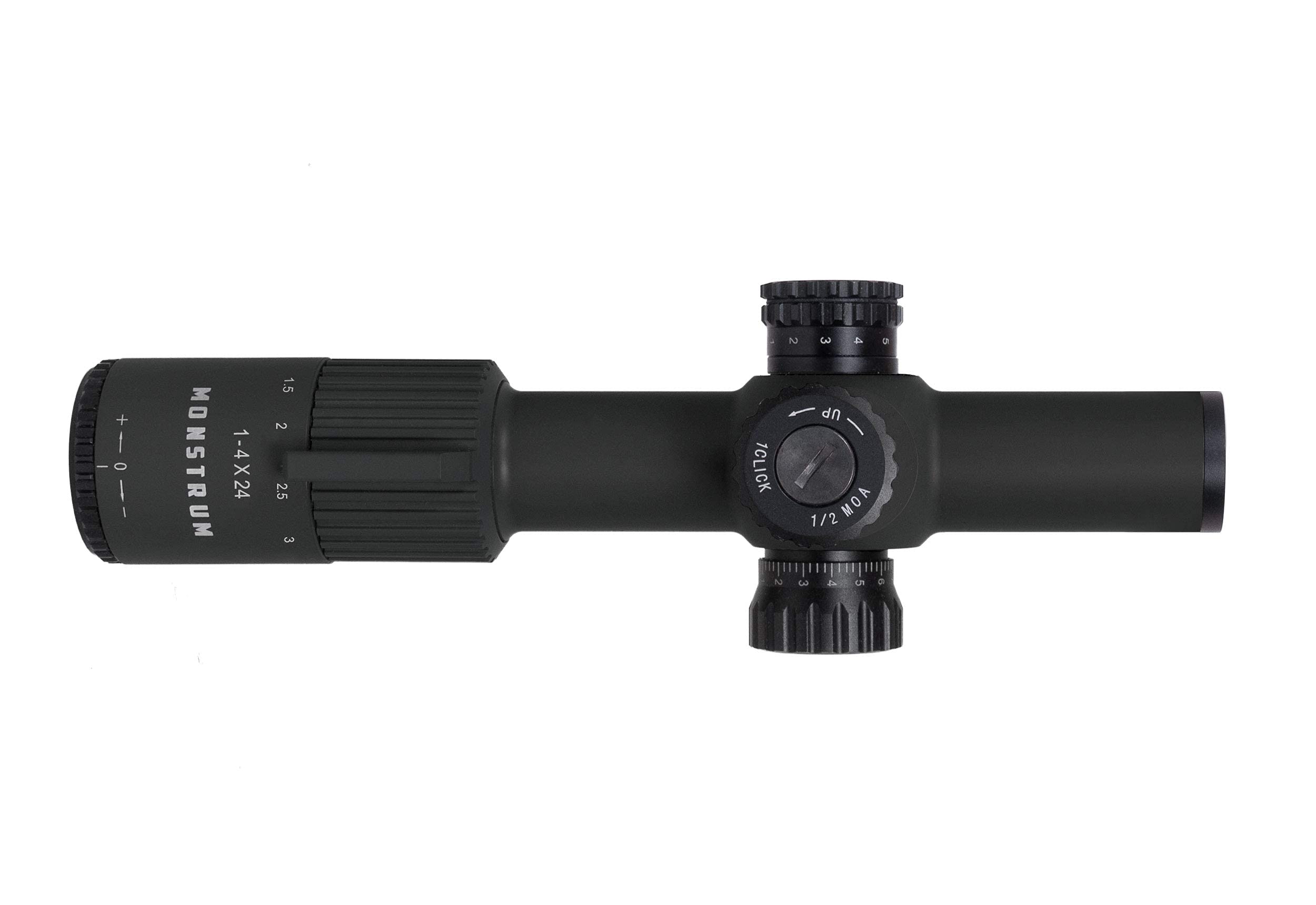 Monstrum G3 1-4x24 First Focal Plane FFP Rifle Scope with Illuminated MX1Reticle | Black