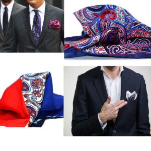 GOADAFOO 15Packs Men's Pocket Squares 12.5In Large Silky Floral Pocket Square For Men Handkerchiefs Set Assorted Boxed