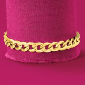 Ross-Simons Italian 14kt Yellow Gold Curb-Link Bracelet. 7 inches