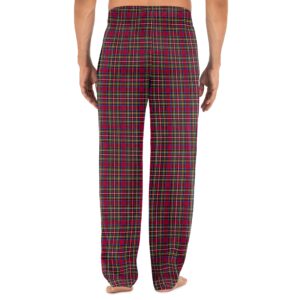 Fruit of the Loom mens Woven Sleep Pant Pajama Bottom, Blue Plaid/Red Plaid, X-Large US