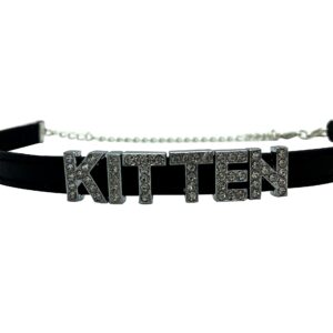 Kitten Choker Submissive Kawaii Cute Collar Necklace Letters Leather