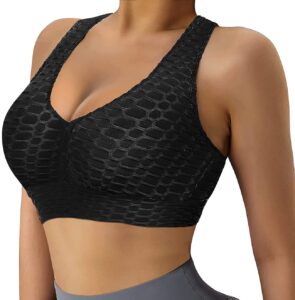 seasum women textured leggings matching sport bra medium support workout bra crop top m