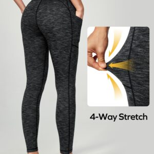 Ewedoos Womens Yoga Pants High Waisted Leggings with Pockets Workout Leggings for Women Tummy Control Compression Pants Charcoal