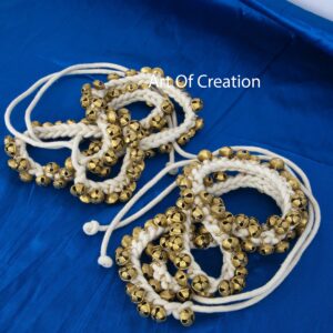 Art Of Creation New Kathak Ghungroo Anklte Bells 50+50 Big In Cotton Cord Classical Dancers Musical Instrument Bharatnatayam Indian Traditional 100 Bells