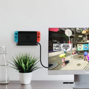 TXEsign Floating Wall Mount for Nintendo Switch, Black, 7.12"L x 3"W x 2.5"H