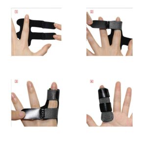 Finger Corrective Sleeve, Finger Splint Brace Corrective Sleeve Fixing Belt Straighten Broken Bent for Arthritis Pain, Sport Injuries, Basketball, Baseball, Bowling(Blue)