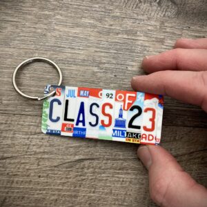 Class of 2023 License Plate Keychain, Made in USA, Class of 2023 gift, Class of 23 gift, Teen Gift, Class of 23 keychain