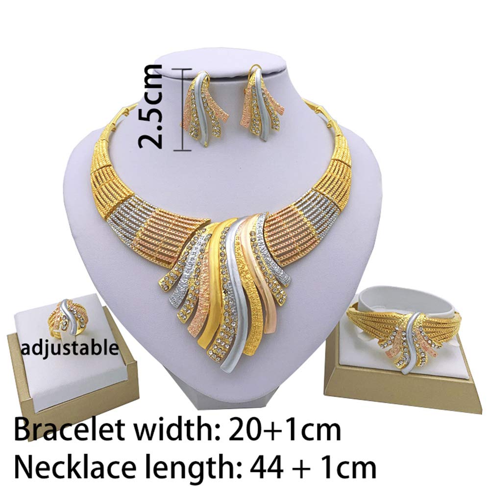 LIFFLY Ethiopian Jewelry for Women Golden African Necklace for Mom ladies, Costume Jewelry for Women Necklaces Gifts