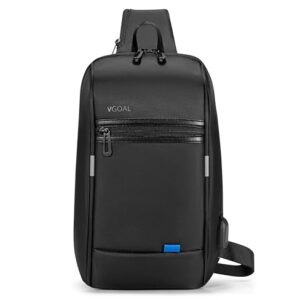 VGOAL Backpack Shoulder Crossbody Chest Bag for Men with USB Charging Port