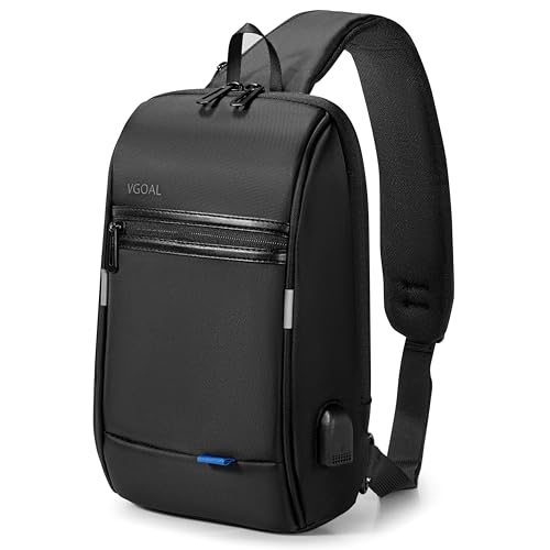 VGOAL Backpack Shoulder Crossbody Chest Bag for Men with USB Charging Port