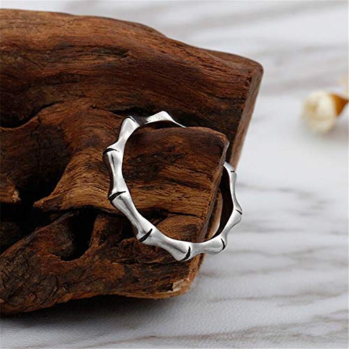 HIJONES Unisex Stainless Steel Personalized Skull Bone 3mm Simple Rock Gothic Ring Size 9