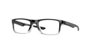 oakley ox8081 plank 2.0 rectangular prescription eyewear frames, polished black, 53 mm