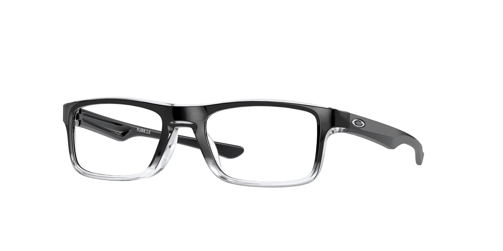 Oakley OX8081 Plank 2.0 Rectangular Prescription Eyewear Frames, Polished Black, 53 mm