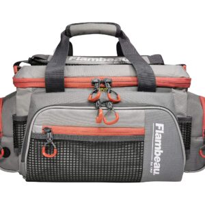 Evolution Outdoors FL30006: 5007 Pro-Angler Zerust Tackle Bag (Grey/Red) - Includes 3 Trays