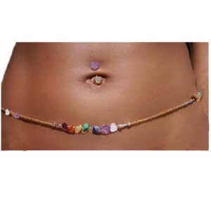 Waist Beads Jewelry Summer Beach Shell Bead Waist Chain Bikini Bead Belly Chains Body Jewelry, Bead Waist Chain for Summer Beach