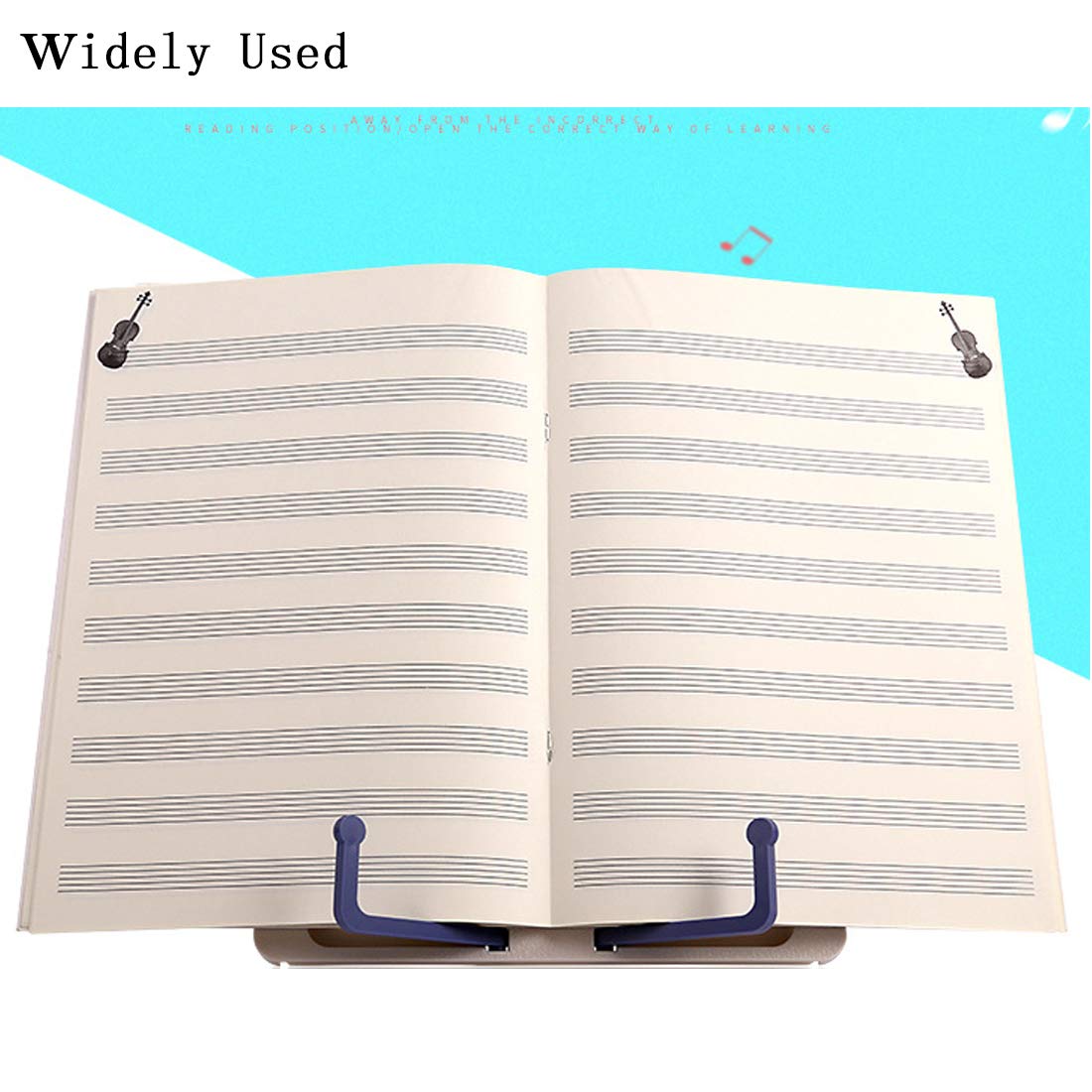 Bitray Book Stand Foldable and Adjustable Holder Desktop Music Stand Reading Stand Folding Tabletop Stand Bookholder for Guitar Piano Violin Music Sheet