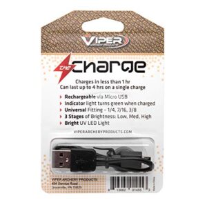 Viper Archery Micro-USB Rechargeable 3-Stage Universal Bow Sight Light with New 15-Minute Built-in Timer