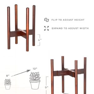 RAINBLELAND Plant Stand, Excluding Planter Stand Pot, Mid Century modern Plant Stands for Indoor Plants, Indoor Plant Stand fits 8 9 10 11 12 Inches Plant Pots, Plant Holder Stand, Bamboo Stand