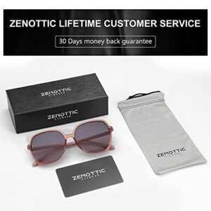 ZENOTTIC Polarized Sunglasses for Women Vintage Oversized Square Sun Glasses Ladies Shades UV400 Protection