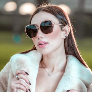 ZENOTTIC Polarized Sunglasses for Women Vintage Oversized Square Sun Glasses Ladies Shades UV400 Protection