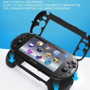 L2 R2 Trigger Hand Grip Shell Controller Protective Case for Sony PS Vita 1000 (Black)