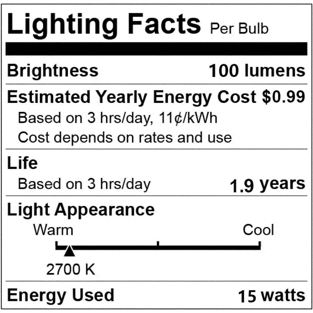 12 Pack, 15 Watt Light Bulbs for Himalayan Salt Lamps & Baskets, Chandeliers, Scentsy & Wax Warmers, E12 Base