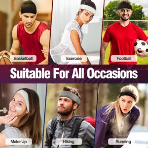 Towel Headband Fashion Sweatbands Sports Headband Soft Organic Cotton Outdoor Head Sweat Band for Men & Women Yoga Exercise