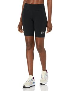 reebok women's standard bike shorts, black, small