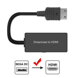 Sega Dreamcast to HDMI Converter Supports 16:9/4:3 switching, Plug and Play HD HDMI Cable for Sega Dreamcast (Sega DC)