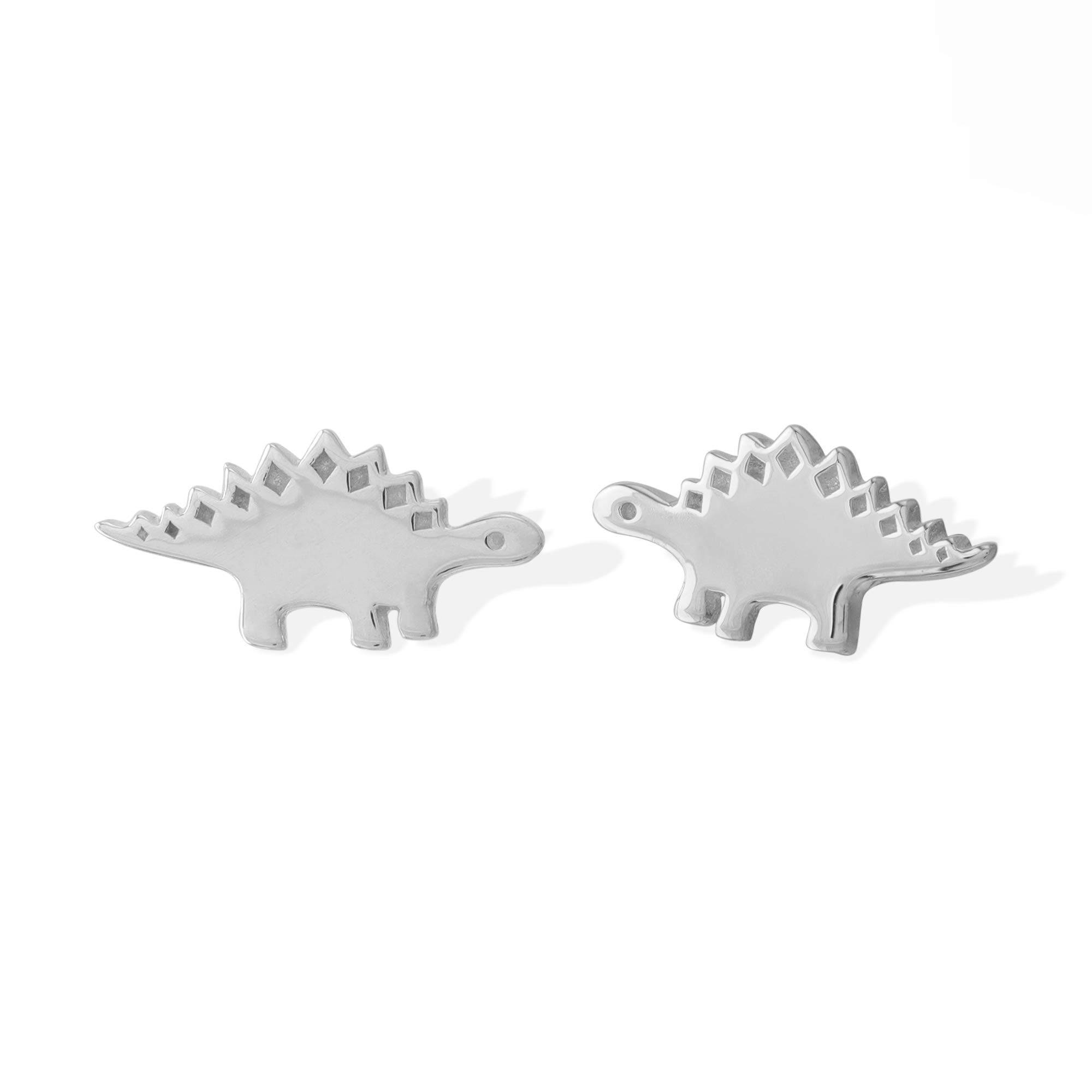 Boma Jewelry Sterling Silver Stegosaurus Dinosaur Stud Earrings