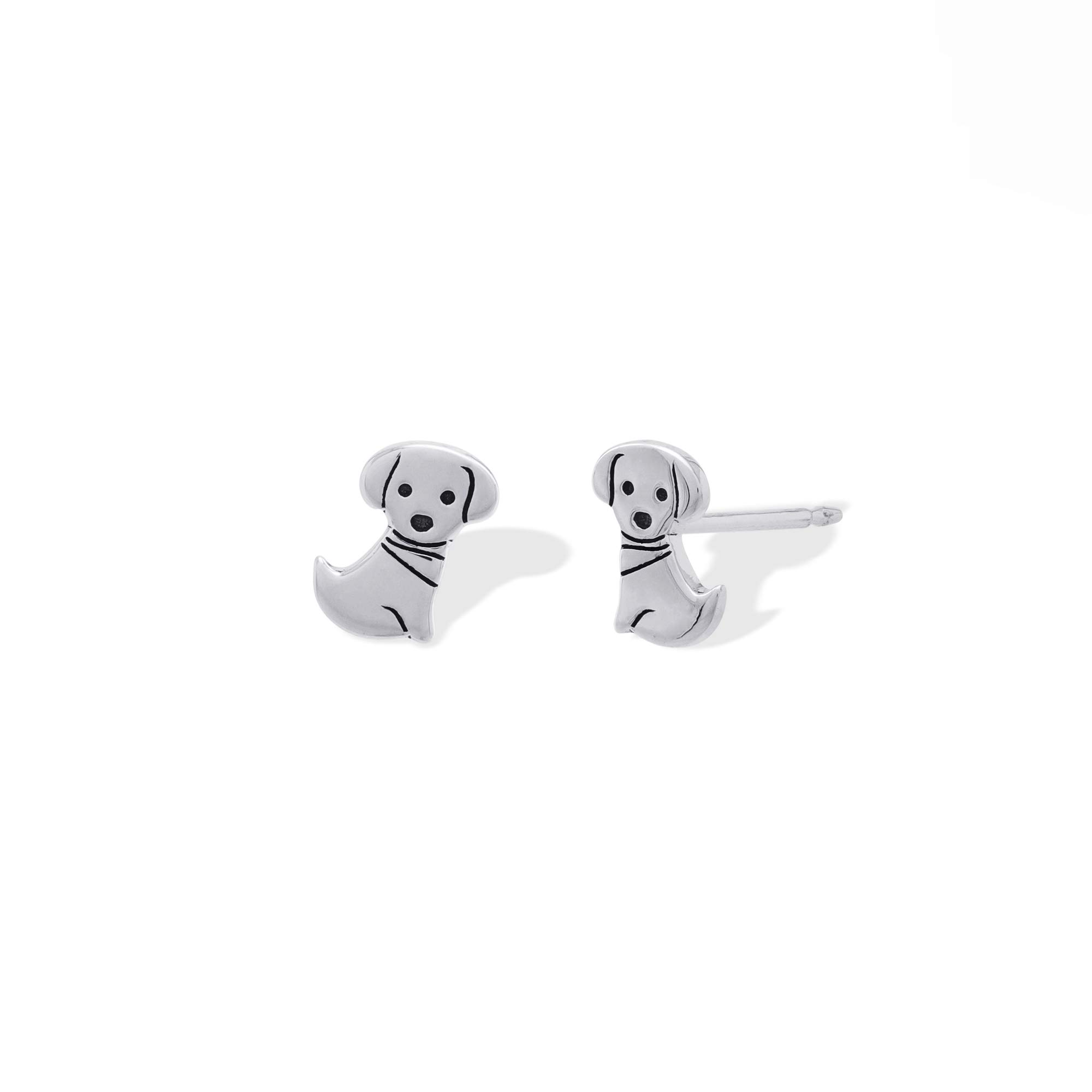 Boma Jewelry Sterling Silver Puppy Dog Stud Earrings