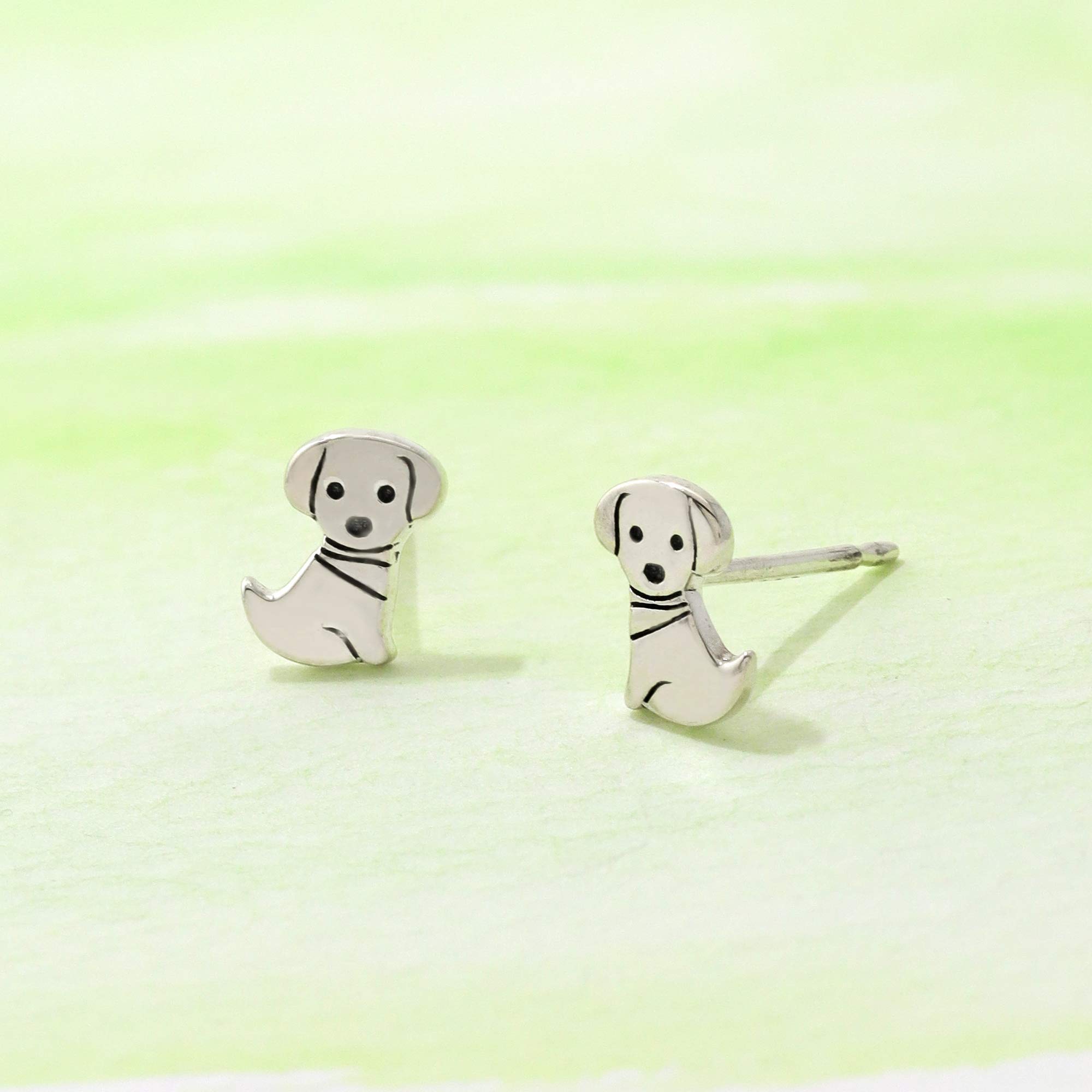 Boma Jewelry Sterling Silver Puppy Dog Stud Earrings