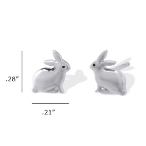 Boma Jewelry Sterling Silver Bunny Rabbit Stud Earrings