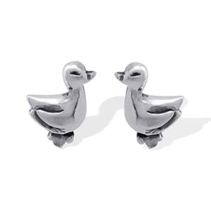 Boma Jewelry Sterling Silver Duck Stud Earrings