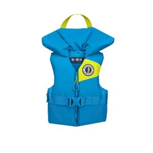 mustang survival - youth foam pfd - azure blue, youth (55 lbs - 88 lbs)