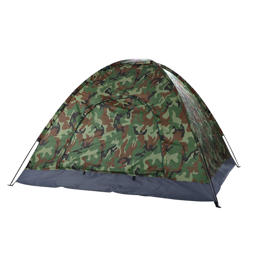 Portable Camping Tent Picnicing Fishing Hiking Canopy Tent,Camouflage Camping Dome Tent for 3-4 Person