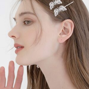 inSowni 30 Pack/15 Pairs Silver Retro Vintage Metal Bobby Pins Hair Clips Barrettes Accessories Leaf Bow Flower Butterfly for Women Girls