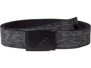 adidas golf men's heather reversible web belt, black, one size fits most