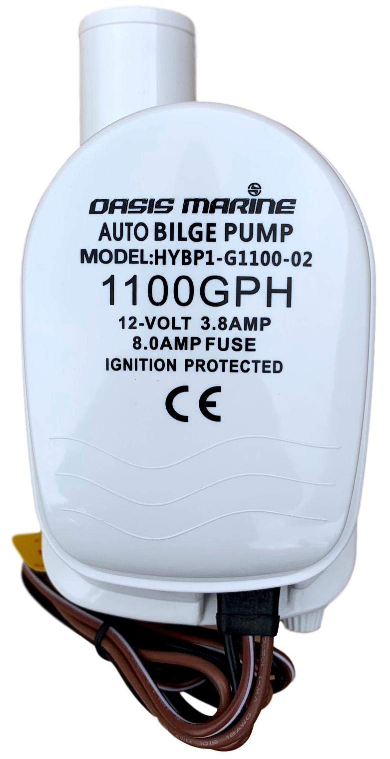 OASIS MARINE Automatic bilge pump (1100 GPH 1-1/8" hose outlet)