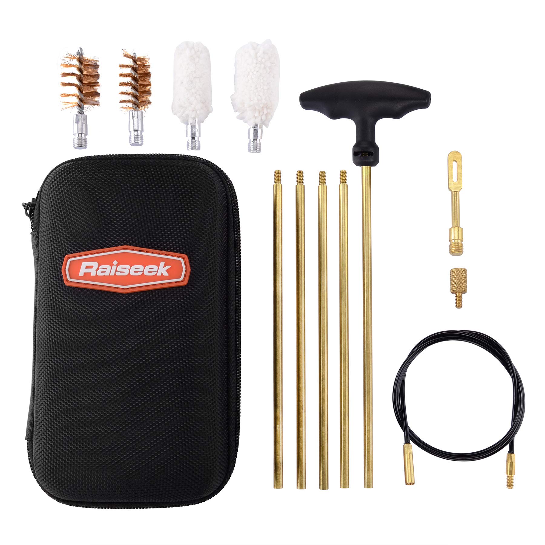 Raiseek Shotgun Cleaning Kit for 12 and 20 Gauge Gun Cleaning Kit Bronze Bristles Brush and Cotton Mop